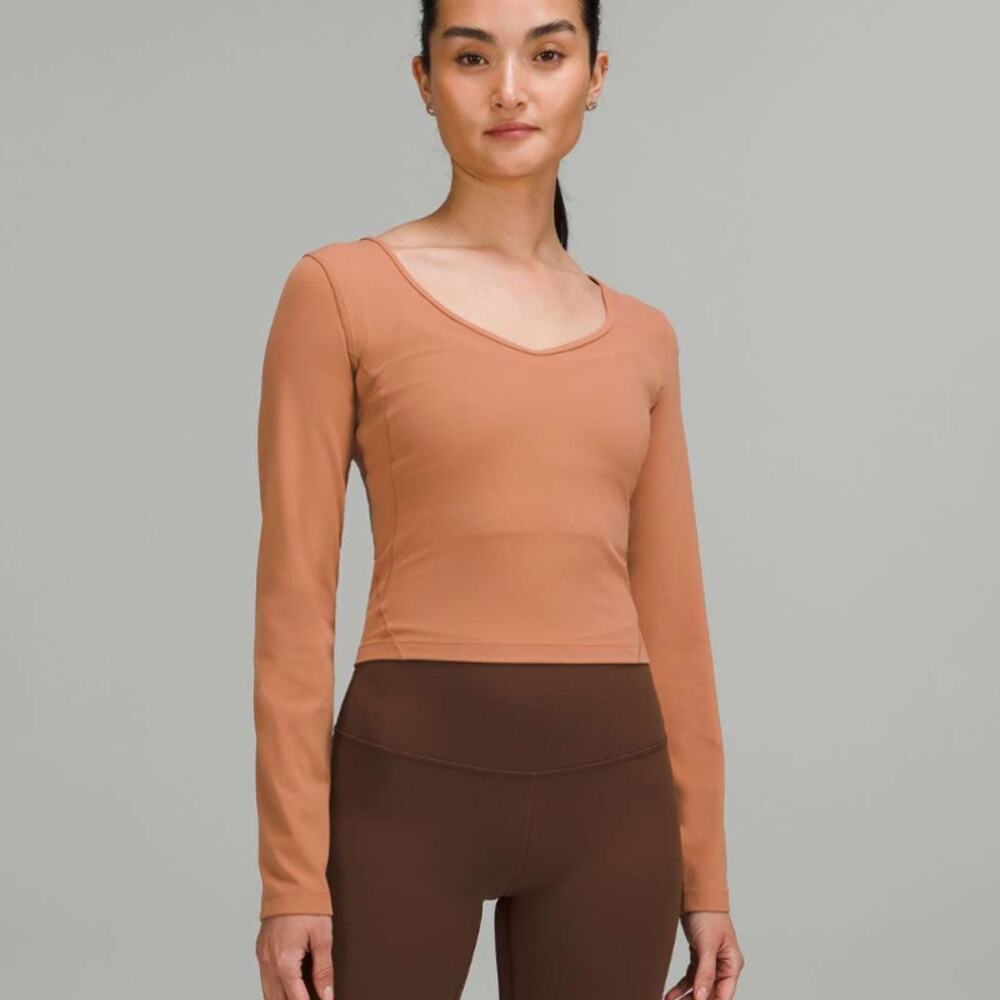 Lululemon Align Long Sleeve Shirt Dusty Clay Pink Women's Size 10